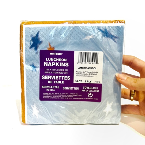 Vintage Y2K American Idol Paper Napkin Set Dinner Beverage Singer Blue Green Fun - Picture 3 of 13